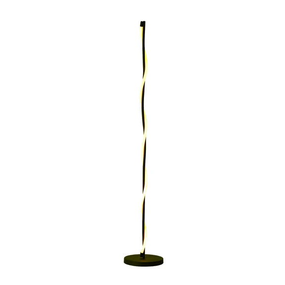 Rio LED Metal Floor Lamp 12W 3000K Matt Black - LL-LED-28