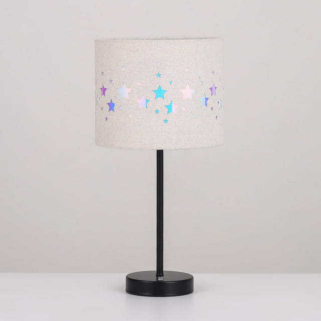 Kiki Rechargeable Star Pattern LED Table Lamp 3W Black & Linen - LL-LED-30S