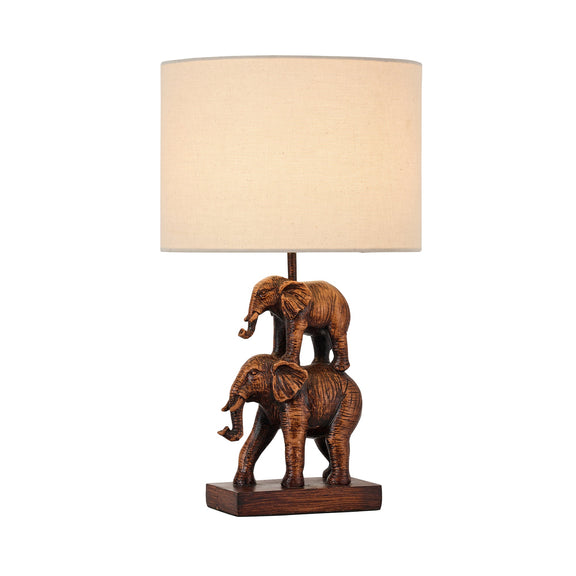 Mother and Calf Elephant LED Table Lamp 2.5W 3000K Natural & Brushed Bronze - LL-LED-31