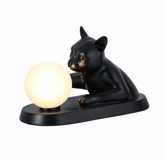 Cat Touching Ball LED Table Lamp 2.5W 3000K Opal & Black - LL-LED-36