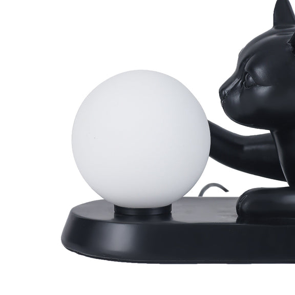 Cat Touching Ball LED Table Lamp 2.5W 3000K Opal & Black - LL-LED-36