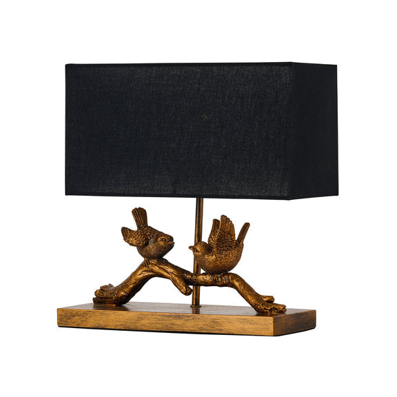 Birds on Branch LED Table Lamp 2.5W 3000K Brushed Gold & Black - LL-LED-37