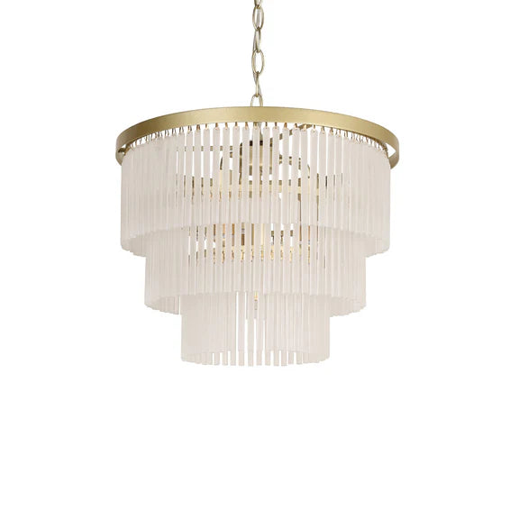 Greer 4 Light Chandelier Gold & Frosted Glass - LL002CH117