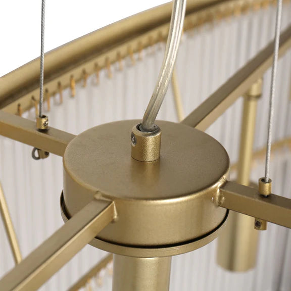 Greer 5 Light Chandelier Gold & Frosted Glass - LL002CH118