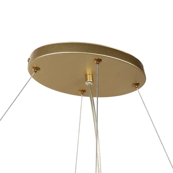 Greer 5 Light Chandelier Gold & Frosted Glass - LL002CH118