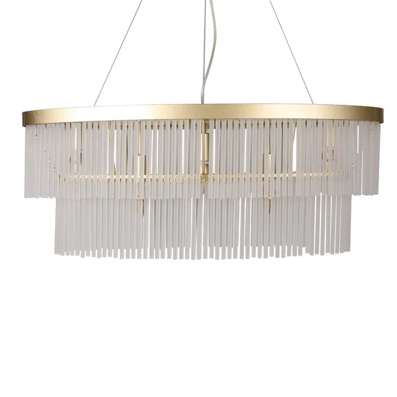 Greer 5 Light Chandelier Gold & Frosted Glass - LL002CH118
