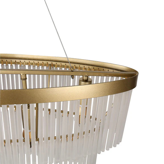 Greer 5 Light Chandelier Gold & Frosted Glass - LL002CH118