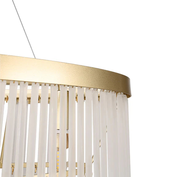 Greer 5 Light Chandelier Gold & Frosted Glass - LL002CH118