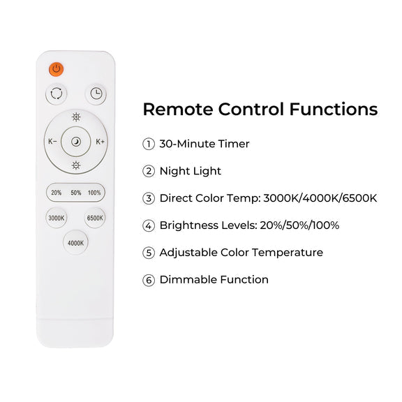 Starry Glow Large LED Flush Mount Light 24W Tri Colour White - LL002CL135L