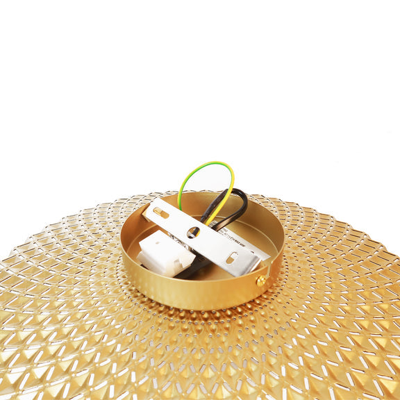 Orbis Flush Mount Light Brushed Gold with Black & Opal - LL002CL128G