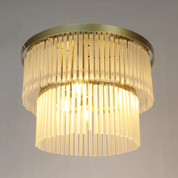 Greer Flush Mount Light Gold & Frosted Glass - LL002CL129