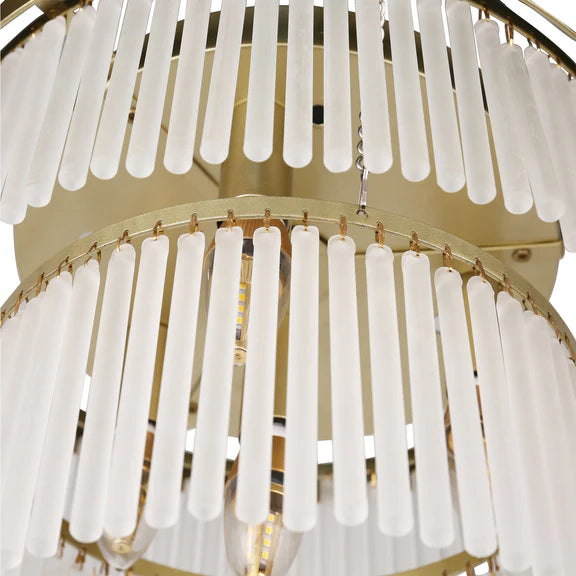 Greer Flush Mount Light Gold & Frosted Glass - LL002CL129