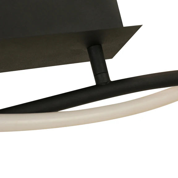 Rio LED Metal Flush Mount Light 12W 3000K Matt Black - LL002CL130