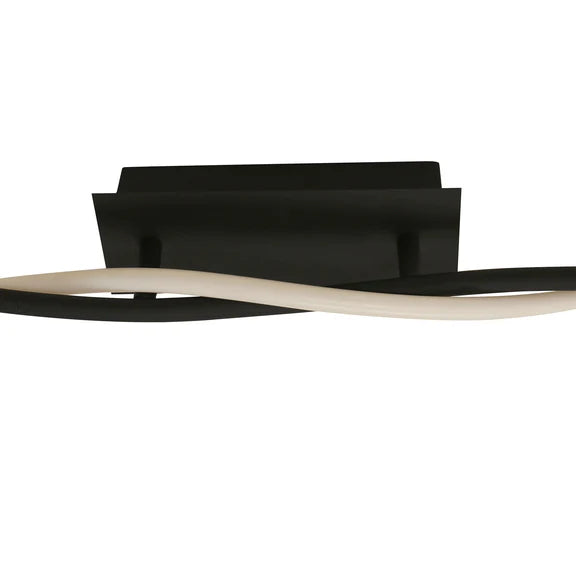 Rio LED Metal Flush Mount Light 12W 3000K Matt Black - LL002CL130