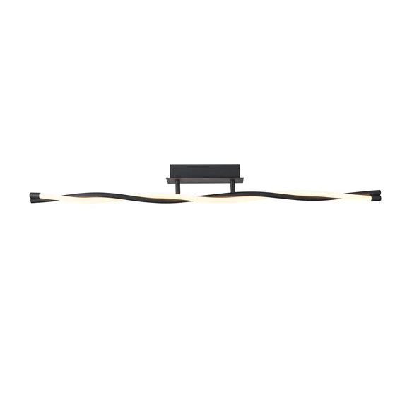 Rio LED Metal Flush Mount Light 12W 3000K Matt Black - LL002CL130