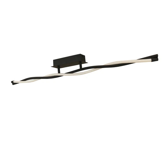 Rio LED Metal Flush Mount Light 12W 3000K Matt Black - LL002CL130