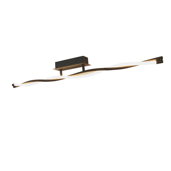 Rio LED Metal Flush Mount Light 12W 3000K Matt Black - LL002CL130