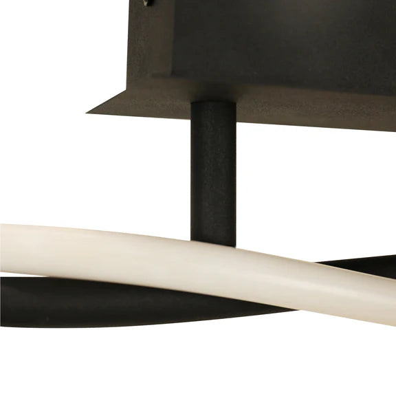 Rio LED Metal Flush Mount Light 12W 3000K Matt Black - LL002CL130