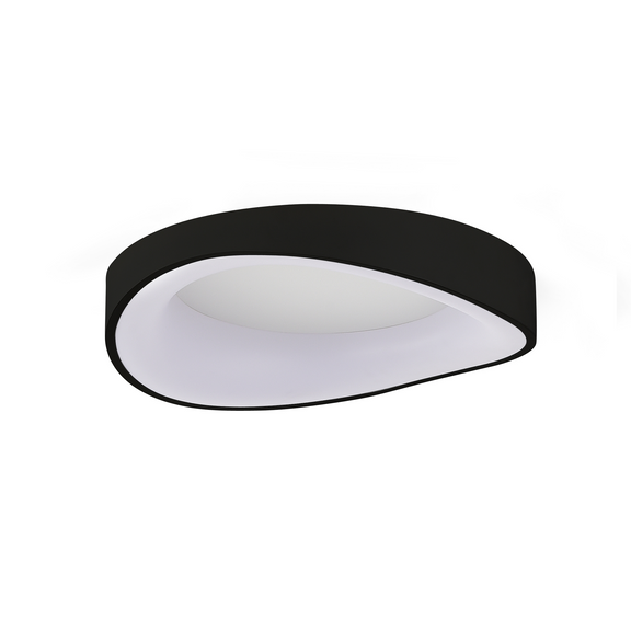 Hayley Large LED Flush Mount Light 40W Tri Colour Black - LL002CL131LB