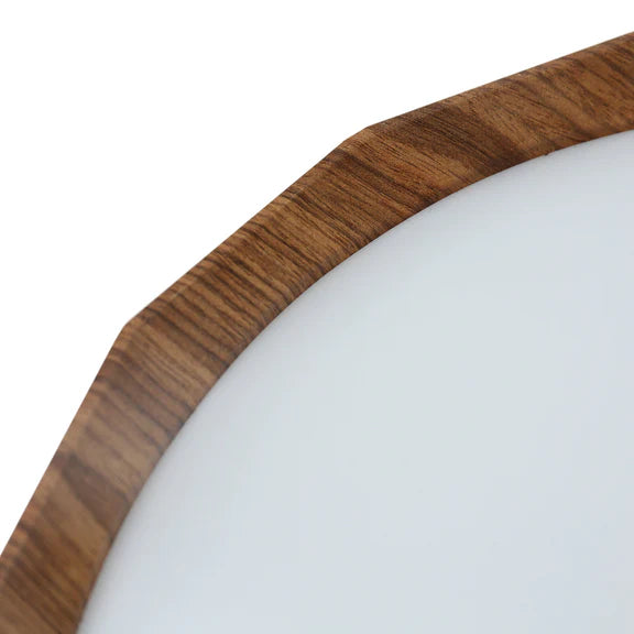 Irene Small LED Flush Mount Light 18W Tri Colour Wood & White - LL002CL132S