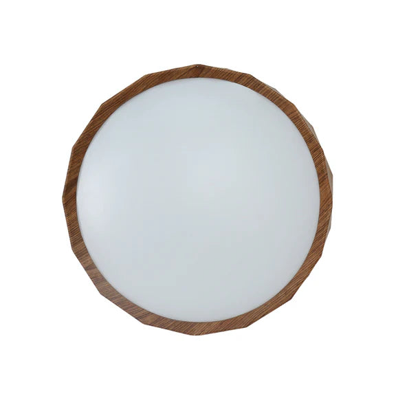 Irene Small LED Flush Mount Light 18W Tri Colour Wood & White - LL002CL132S