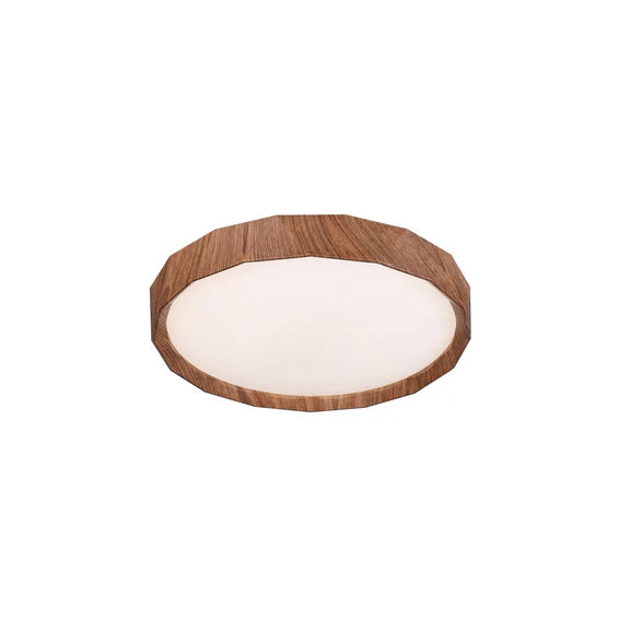 Irene Small LED Flush Mount Light 18W Tri Colour Wood & White - LL002CL132S