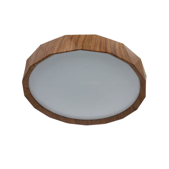 Irene Small LED Flush Mount Light 18W Tri Colour Wood & White - LL002CL132S