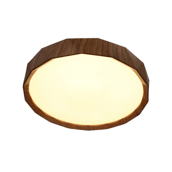 Irene Small LED Flush Mount Light 18W Tri Colour Wood & White - LL002CL132S