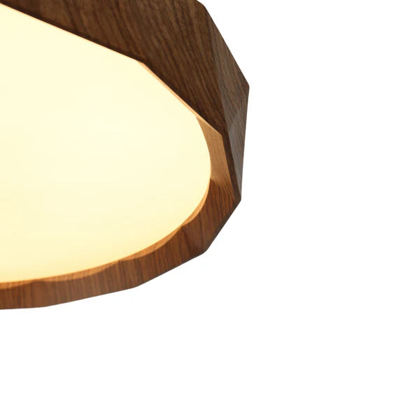 Irene Small LED Flush Mount Light 18W Tri Colour Wood & White - LL002CL132S