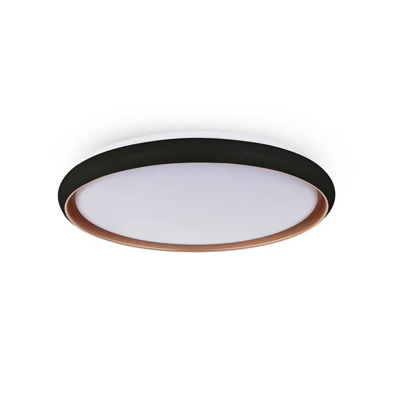 Melanie LED Acrylic Flush Mount Light 28W Tri Color Black & Gold - LL002CL133B
