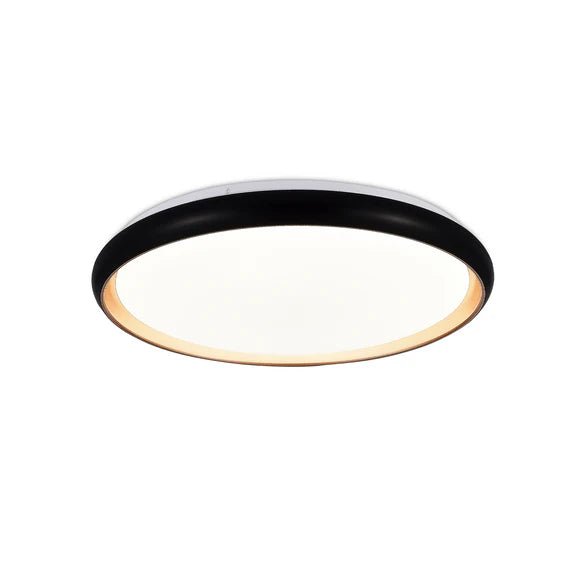 Melanie LED Acrylic Flush Mount Light 28W Tri Color Black & Gold - LL002CL133B