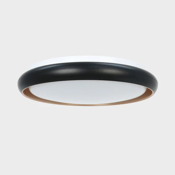 Melanie LED Acrylic Flush Mount Light 28W Tri Color Black & Gold - LL002CL133B