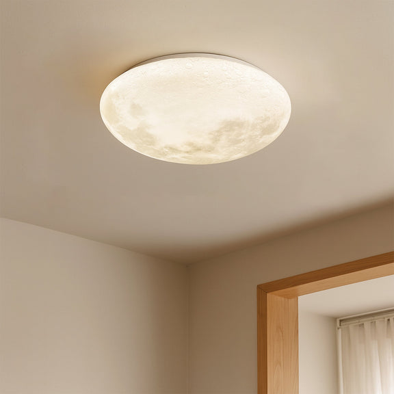 Luna Moon Small LED Flush Mount Light 24W Tri Colour White & Grey - LL002CL136S