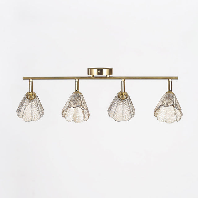 Coraline Linear Semi Flush Mount Light Brass & Champagne - LL002CL138CH