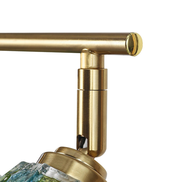 Coraline Linear Semi Flush Mount Light Brass & Multicolour - LL002CL138MC