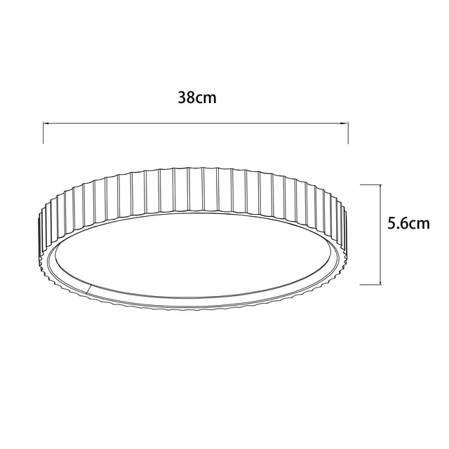 Mallory Plaster LED Large Ceiling Light 30W 3CCT White - LL002CL141L