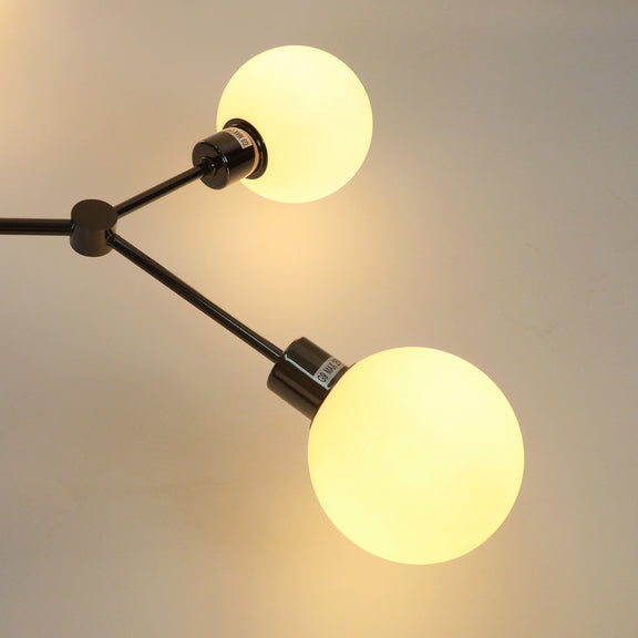 Grette 6 Lights Pendant Light Pearl Black & Opal - LL002PL078OG