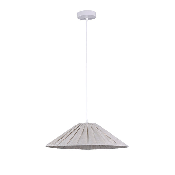 Pamela Large Pendant Light White & Linen - LL002PL136L