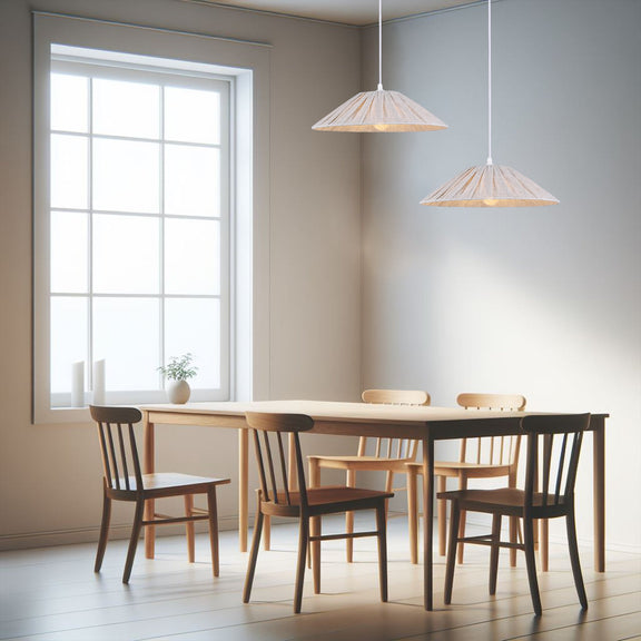 Pamela Small Pendant Light White & Linen - LL002PL136S