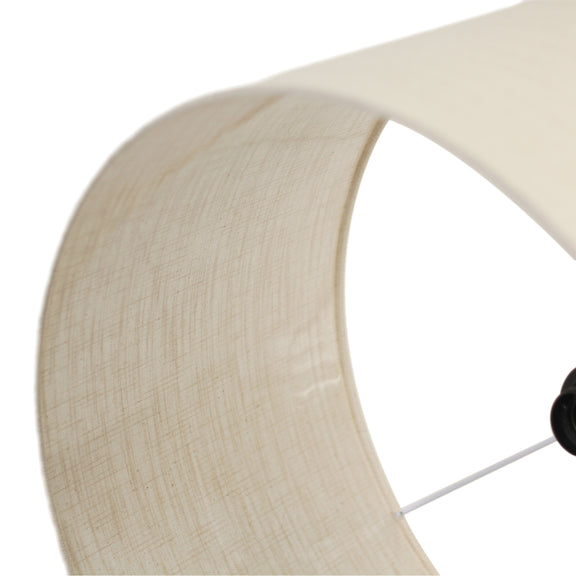 Linea Pendant Light Black & Linen - LL002PL138