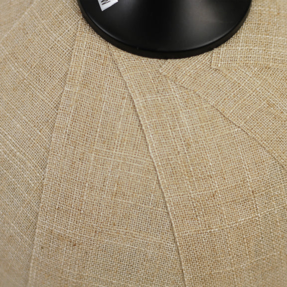 Vesselia Round Pendant Light Black & Linen - LL002PL140