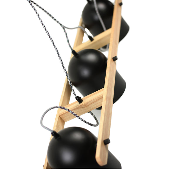 Pivota 3 Lights Pendant Light Black - LL002PL146B