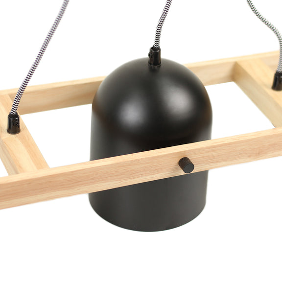 Pivota 3 Lights Pendant Light Black - LL002PL146B