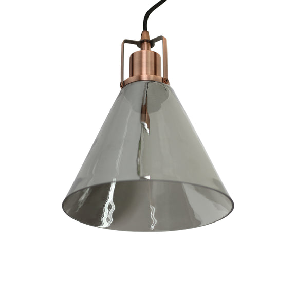 Conea Pendant Light Antique Copper & Smoky - LL002PL149