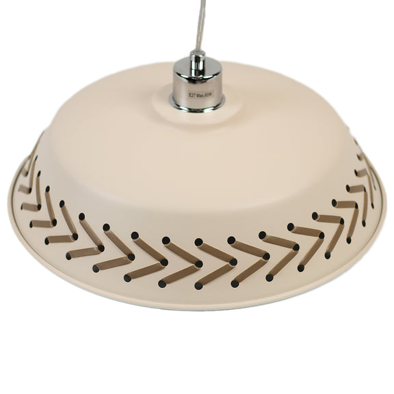 Wokson Pendant Light Cream & Pale Brown - LL002PL151CR