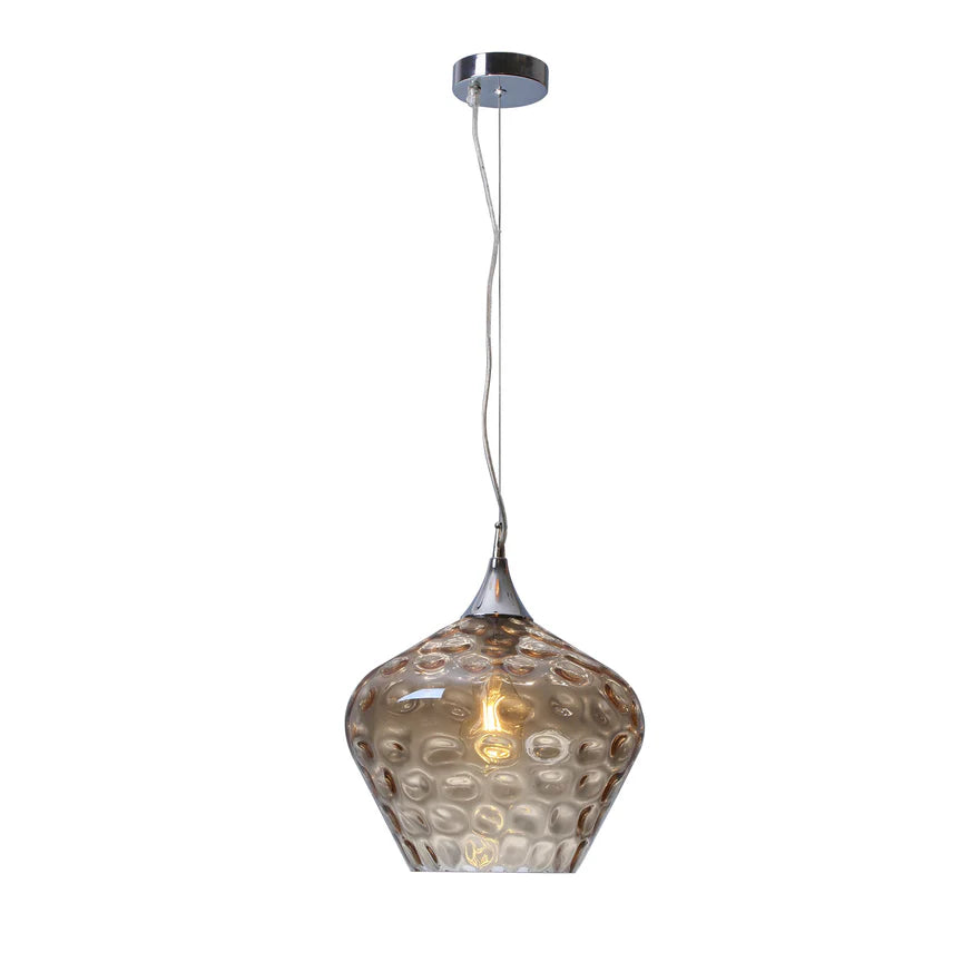 Zyla Pendant Light Amber & Chrome - LL002PL153AM