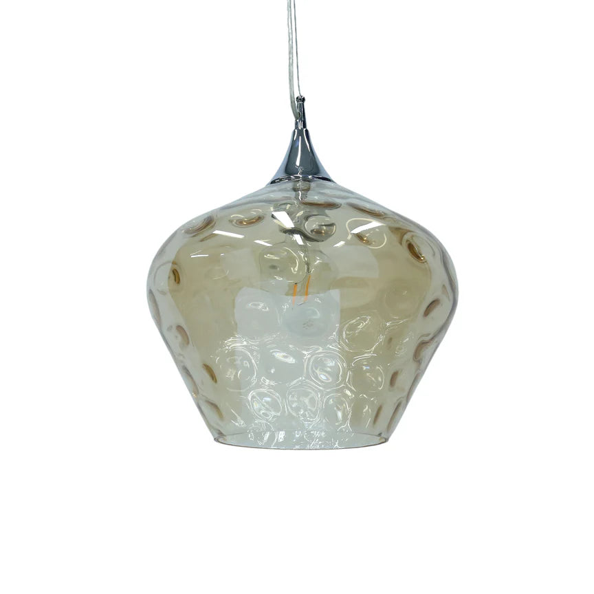 Zyla Pendant Light Amber & Chrome - LL002PL153AM