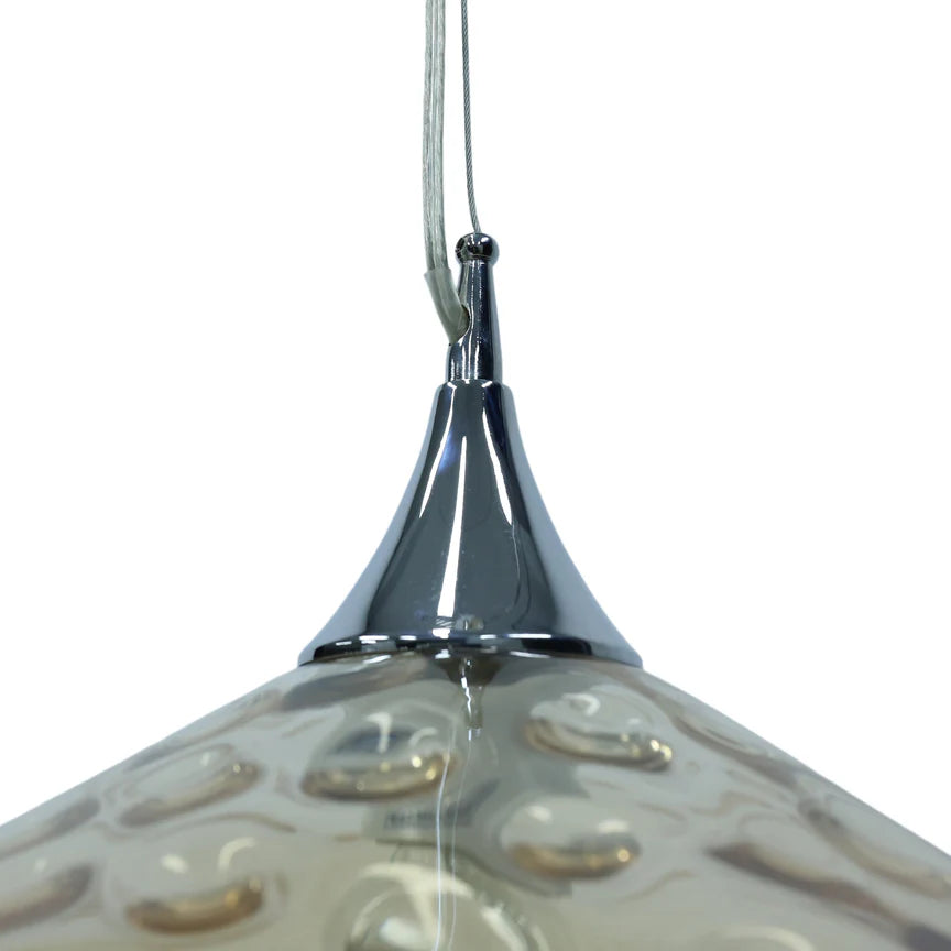 Zyla Pendant Light Amber & Chrome - LL002PL153AM