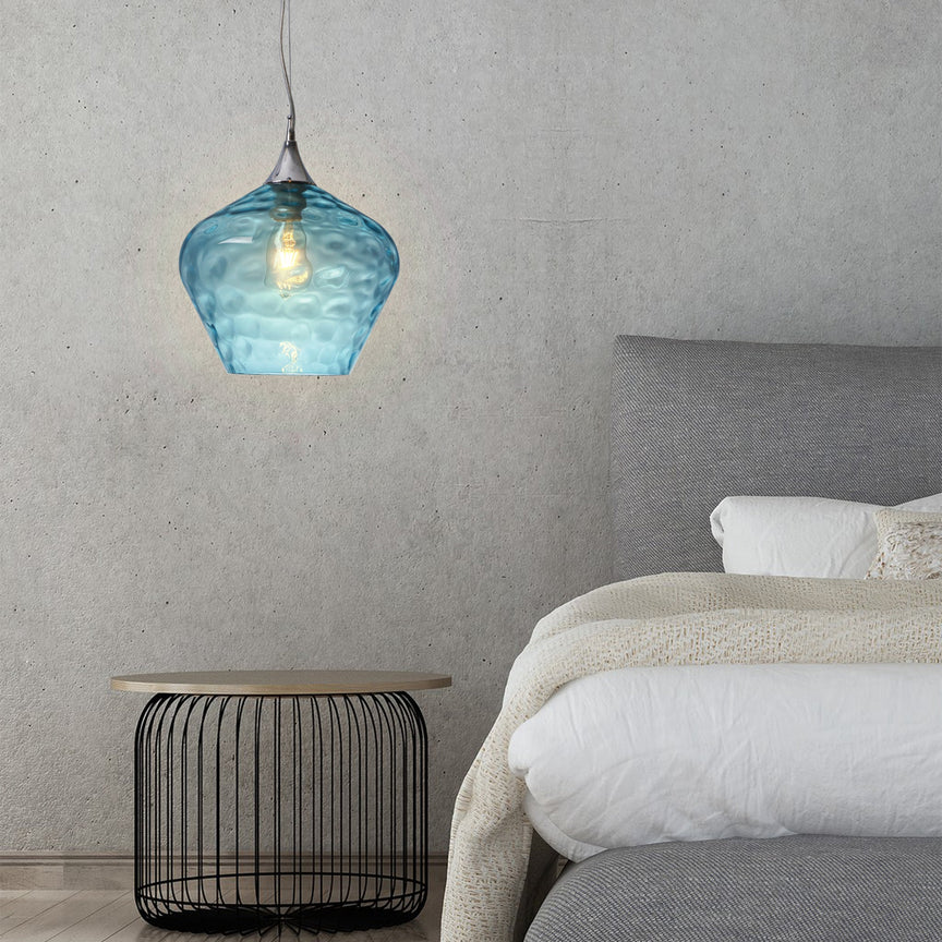 Zyla Pendant Light Blue & Chrome - LL002PL153BL