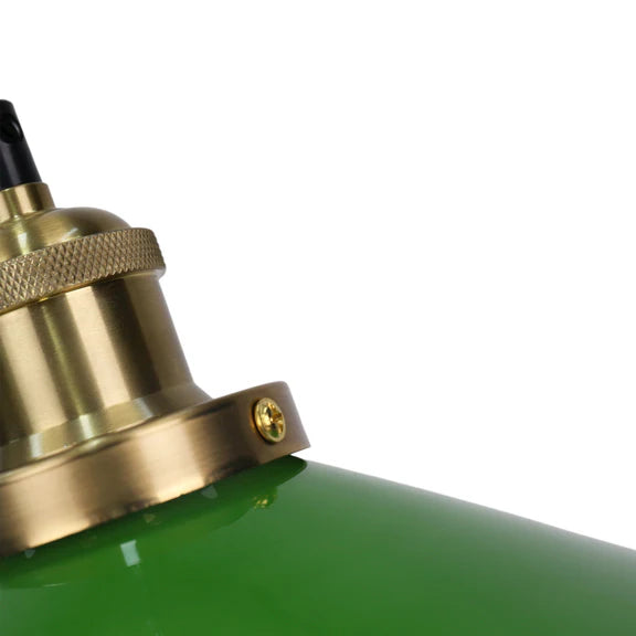 Gemma Pendant Light Green & Brass - LL002PL155G